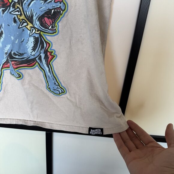 Broken Promises WORST IN ME TEE SAND size large 100% cotton Never Forgive forget - Picture 6 of 16